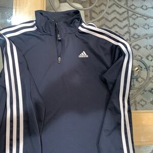 Boys Adidas zip collar long sleeve